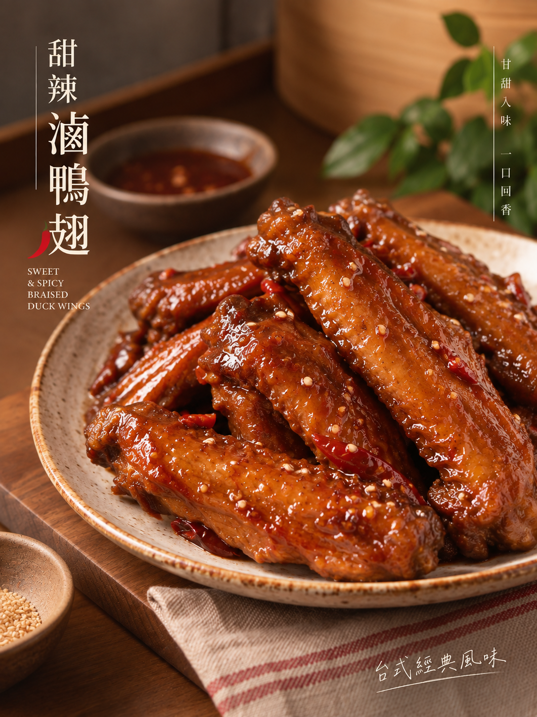 甜辣滷鴨翅 Sweet & Spicy Braised Duck Wings