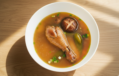 剝皮辣椒香菇雞湯 Pickled Chilli Pepper Mushroom Chicken Soup